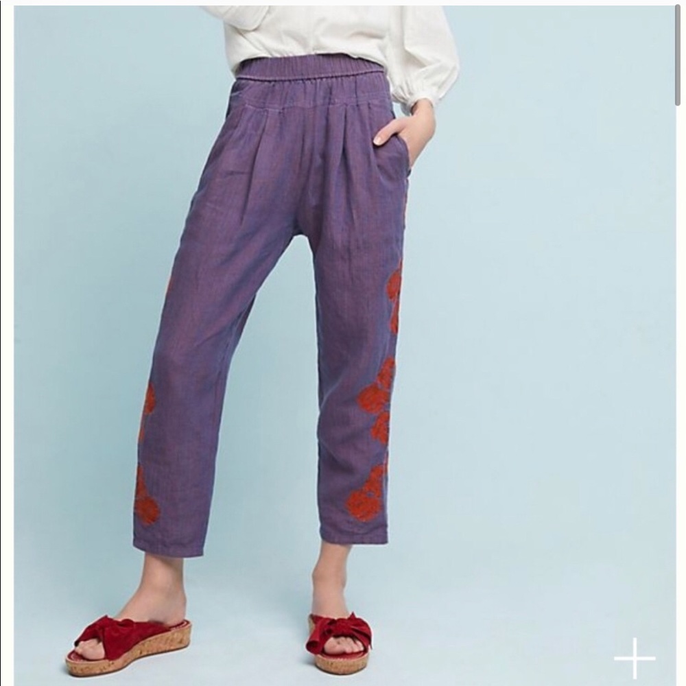 MOVING SALE! Anthro Embroidered Pants